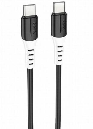 Дата кабель hoco x82 silicone type-c to type-c 60w (1m) black