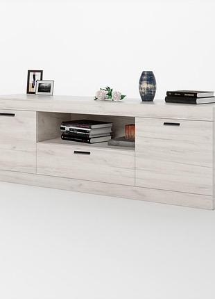 Тумба еверест тв соната 150х38х50 дуб крафт білий ( )