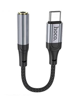 Аудiокабель hoco type-c to. female, nylon braid,., black ( )