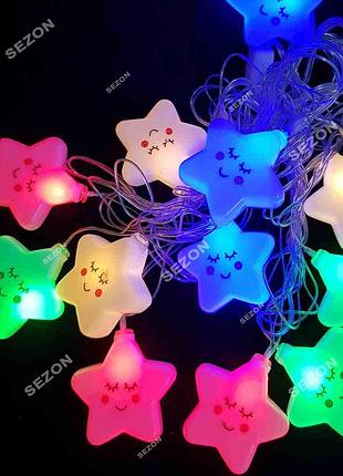 Фігурки led, "зірочка", 5м+ перехідник, теплий білий