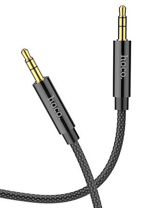 Аудiокабель hoco. male to. male, nylon braid,, black ( )