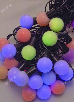 Шарики 25мм led 7м+ переходник, цвет