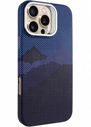 Tpu чехол pixel craft with magnetic fit для apple iphone 16 pro (6.3") mountain blue
