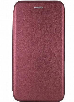 Кожаный чехол-книжка classy для xiaomi redmi a3 бордовый