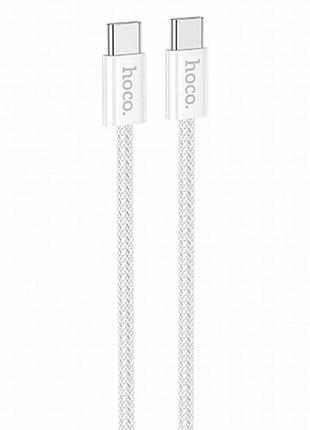 Дата кабель hoco x104 source 60w type-c to type-c (2m) white