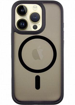 Tpu+pc чехол metal buttons with magnetic fit для apple iphone 16 pro max (6.9") черный / black