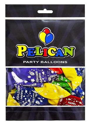 Латексні кульки "(30сm) "happy birthday, серця" стор. pelican 50шт