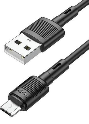 Кабель usb — micro usb hoco,., м, чорний 2