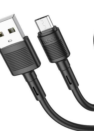 Кабель usb — micro usb hoco,., м, чорний 3