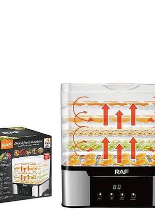 Сушарка для овочів та фруктів raf r. вт, дегідратор на ярусів до °c, конвекція °