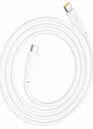Дата кабель hoco x93 force type-c to type-c 100w (2m) white 4