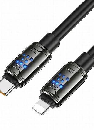 Дата кабель hoco u143 joy type-c to lightning 27w (1.2m) black 3