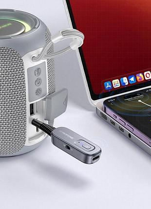 Bluetooth аудио ресивер/трансмиттер borofone bc51 clear way (aux 3.5mm) metal gray 5