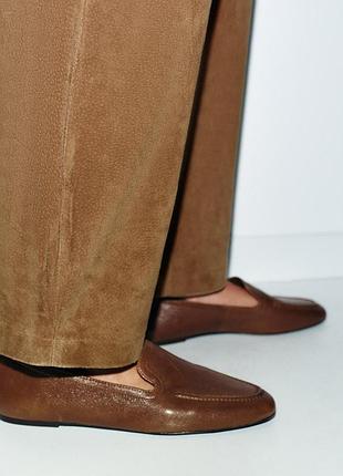 Кожаные лоферы zara