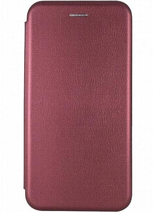 Кожаный чехол-книжка classy для tecno spark go 1 (kl4) / spark go 2025 бордовый