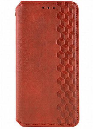 Кожаный чехол-книжка getman cubic (pu) для apple iphone 11 pro (5.8") красный