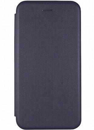 Кожаный чехол-книжка classy для xiaomi redmi note 14 4g (europe version) темно-синий
