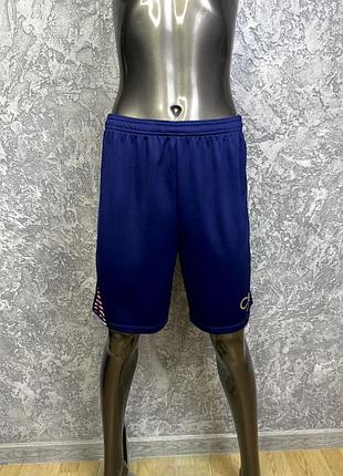 Nike cr7 dri-fit шорты 158-170 см подростковые футбольные синие