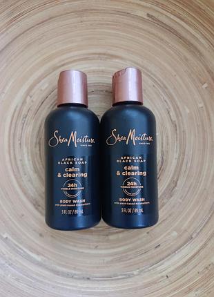 Sheamoisture african black soap  заспокійливий та очищувальний гель для душу.  89 мл