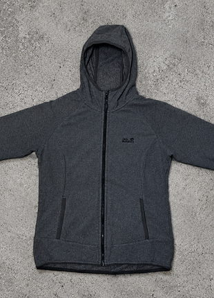 Женское флисовое худи jack wolfskin в отличном состоянии, размер m (uk 12).