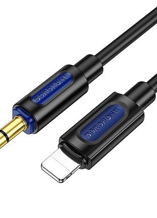Аудіокабель borofone ip to. male, silicone,, black ( )