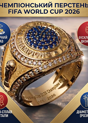 Сувенірний чемпіонський перстень fifa world cup 2026