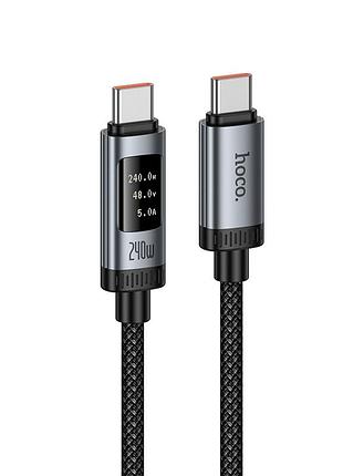 Кабель hoco lord digital display charging data cable type-c black ( )