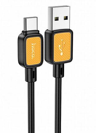 Дата кабель hoco x108 benefit usb to type-c 3a (1m) black