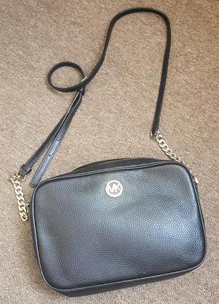 Сумка жіноча michael kors чорна шкіряна