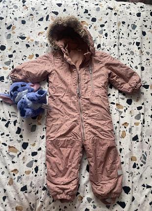 Зимовий комбінезон для дівчинки h&m рожевий