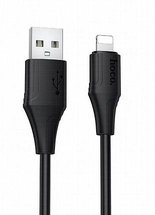 Дата кабель hoco x124 bien silicone usb to lightning 2.4a (1m) black