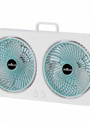 Настольный вентилятор f105 dual-fan design 1800mah green