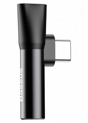 Переходник baseus l41 type-c to type-c + 3.5mm (catl41) черный