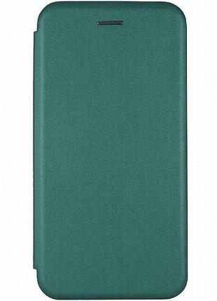Кожаный чехол-книжка classy для motorola moto g24 / g04 / e14 зеленый