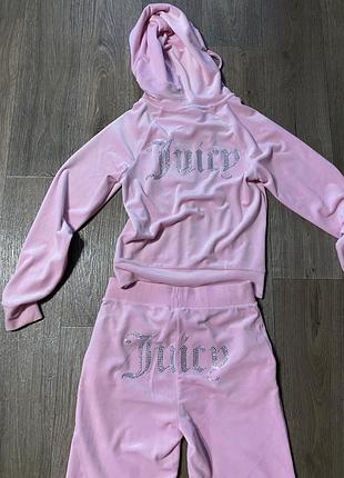 Жіночий велюровий костюм juicy couture рожевий
