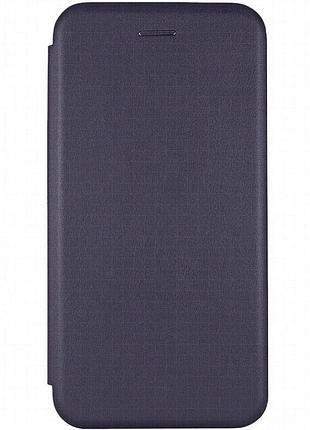 Кожаный чехол-книжка classy для zte blade a75 4g темно-синий