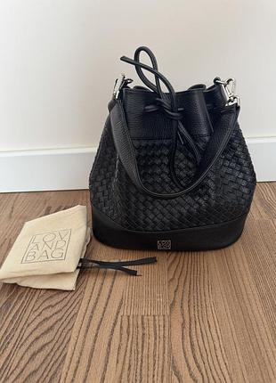Сумка жіноча lovandbag чорна шкіряна