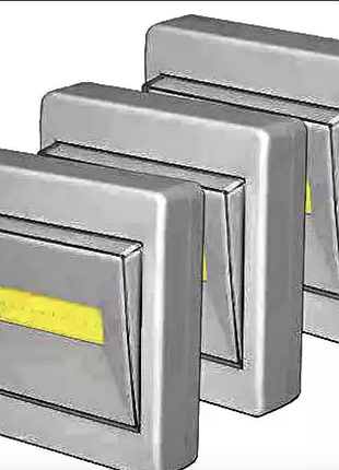 Фонарик led cob, подсветка в виде выключателя, магнит, липучка, питание aaa 3 шт ( )