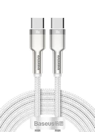 Кабель baseus cafule series metal data cable type-c to type-c white ( )