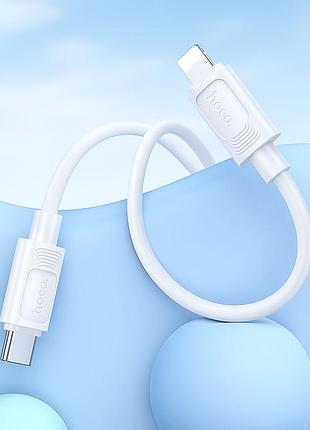 Кабель hoco benefit silicone charging data cable ip white ( ) 4