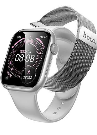 Смарт-годинник hoco. mah. smart watch(call version) silver ( )