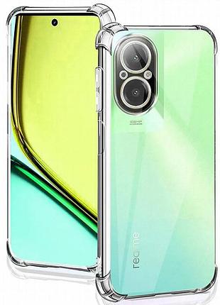 Tpu чехол getman ease logo усиленные углы full camera для realme c67 4g бесцветный (прозрачный)