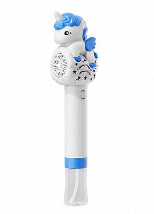 Пистолет с мыльными пузырями h055 little unicorn + bottle 50ml light blue