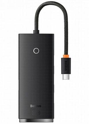 Переходник hub baseus lite series 4in1 (type-c to 4xusb 3.0) 25cm (wkqx03) black