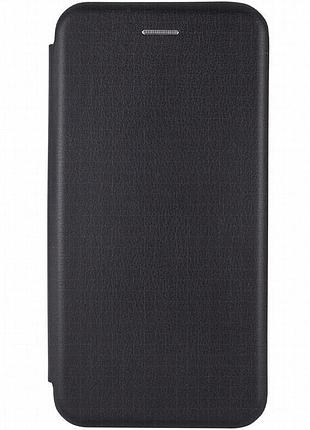 Кожаный чехол-книжка classy для tecno spark go 2 черный