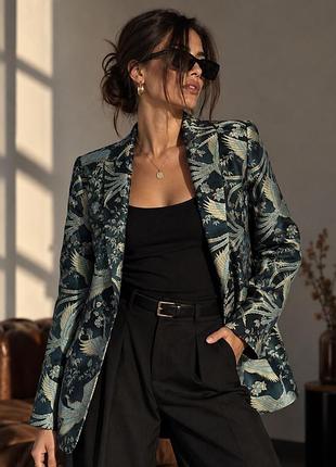 Maison scotch жакет піджак m scotch & soda ретро жакардовий принт журавлі
