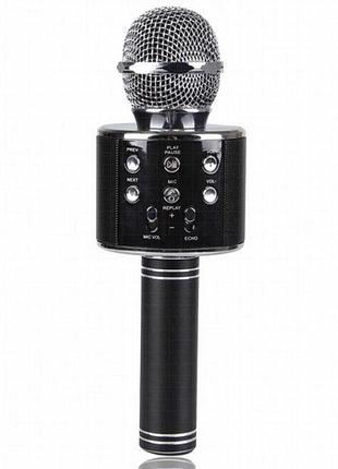 Караоке микрофон-колонка ws858 black