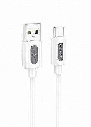 Дата кабель borofone bx114 structure usb to type-c 3a (1m) white