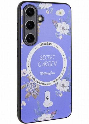 Tpu+pc чехол secret garden with magnetic fit для samsung galaxy s24 lilac
