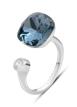 Срібне кільце високої якості з фіанітами, вага виробу 4,8 г (60002214) 18.5 розмір